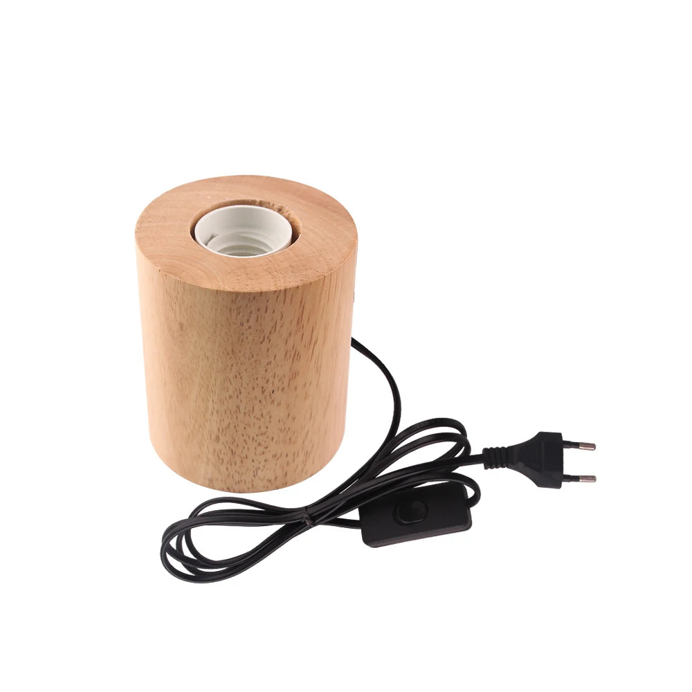 Socles de lampe de chevet originale en bois naturel - Style minimaliste