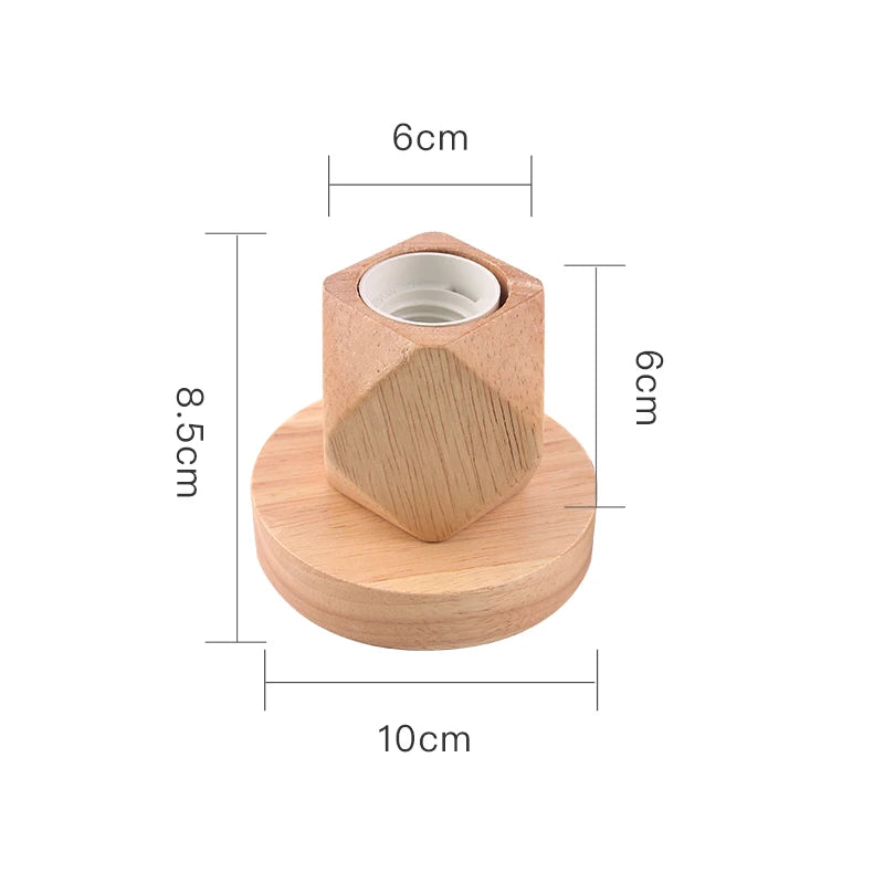 Socles de lampe de chevet originale en bois naturel - Style minimaliste