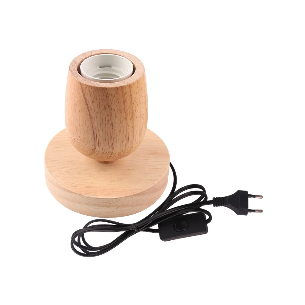 Socles de lampe de chevet originale en bois naturel - Style minimaliste