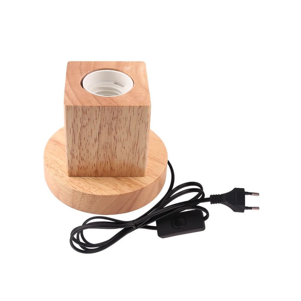 Socles de lampe de chevet originale en bois naturel - Style minimaliste
