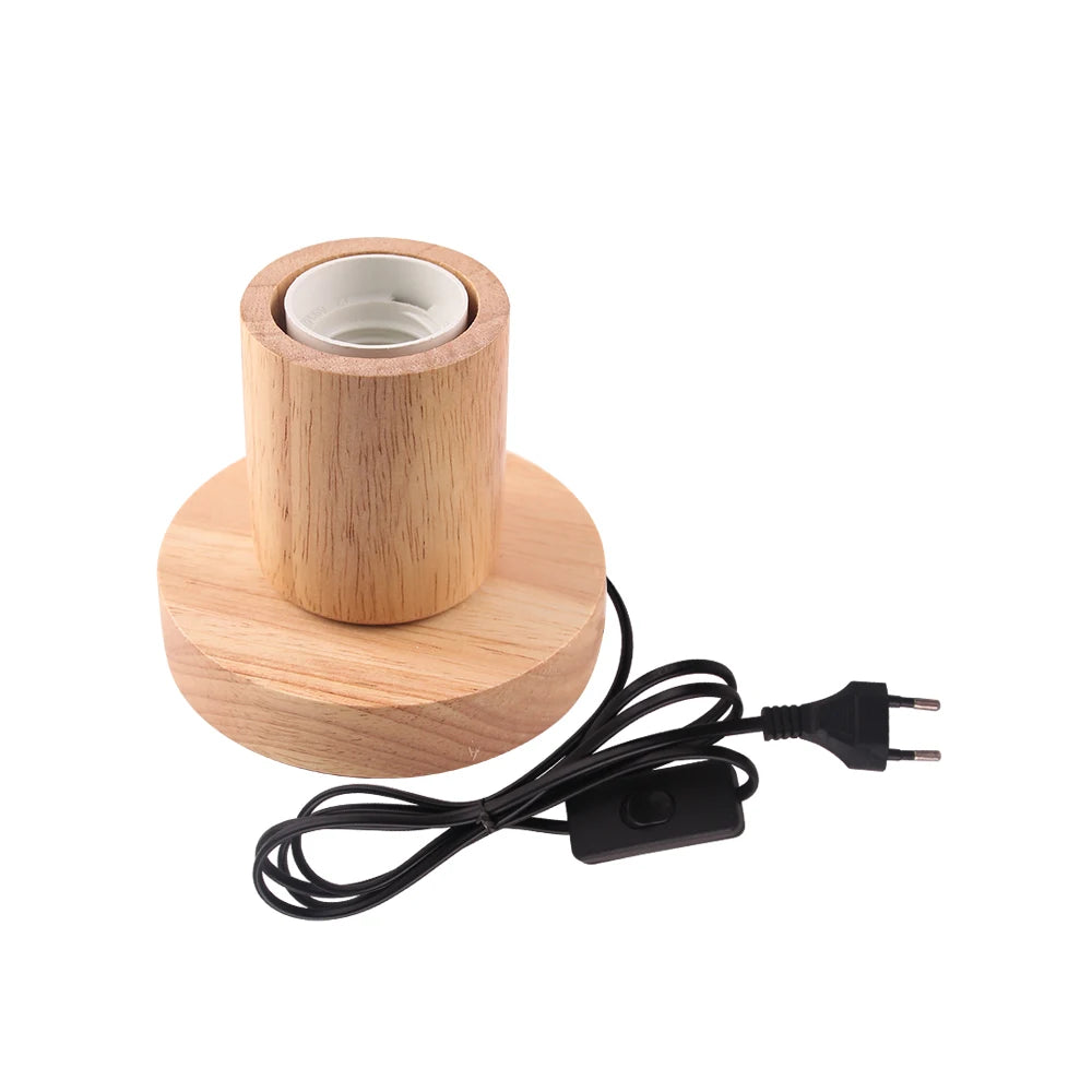 Socles de lampe de chevet originale en bois naturel - Style minimaliste