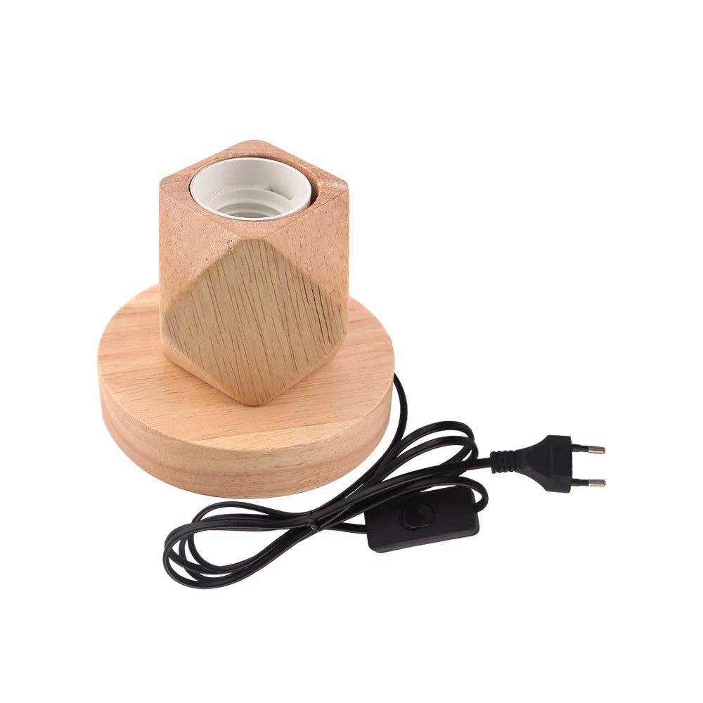 Socles de lampe de chevet originale en bois naturel - Style minimaliste