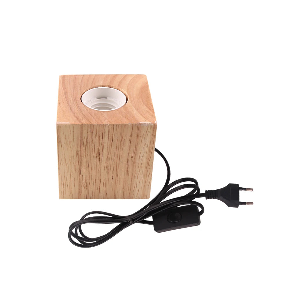 Socles de lampe de chevet originale en bois naturel - Style minimaliste