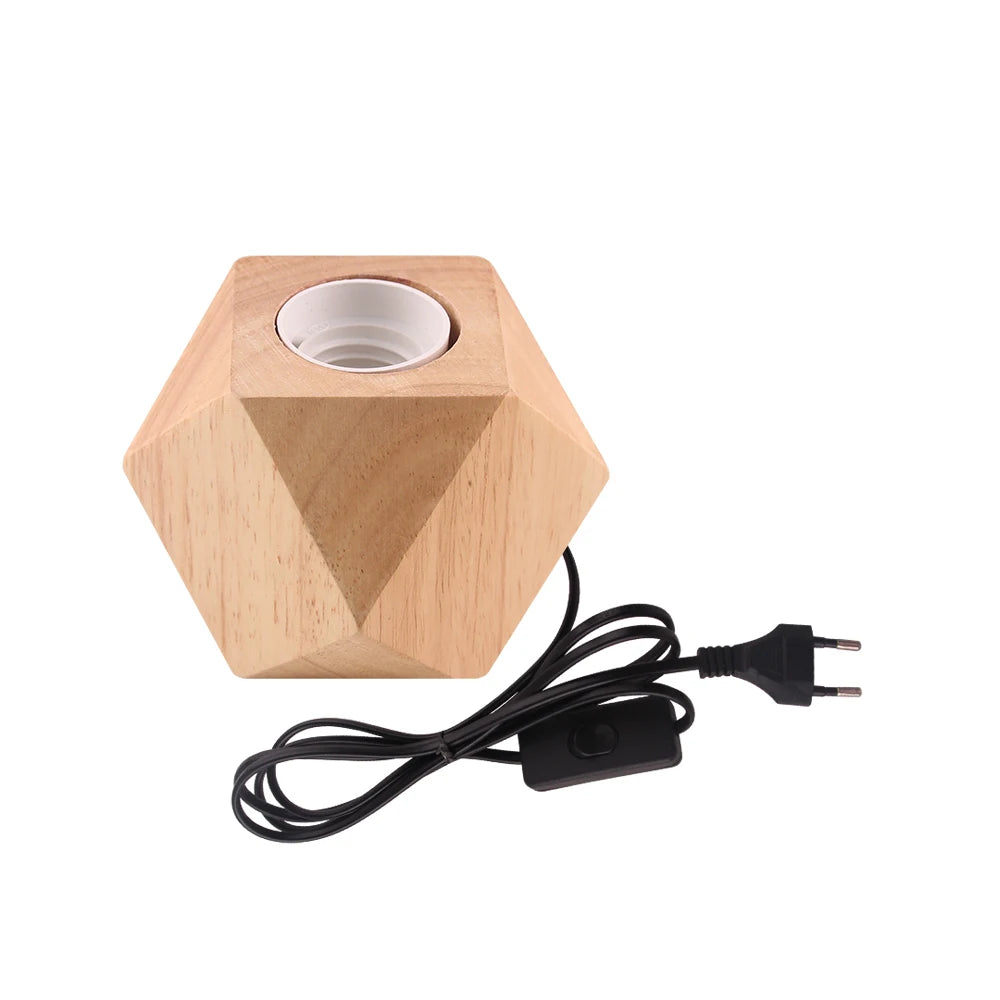 Socles de lampe de chevet originale en bois naturel - Style minimaliste