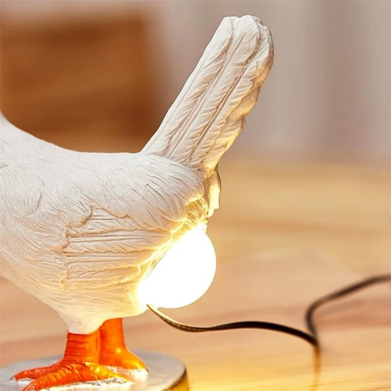 Lampe de chevet Originale Poule Lumineuse