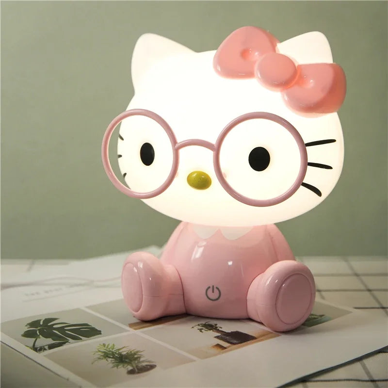 Lampe de chevet Enfant Chaton Lunettes