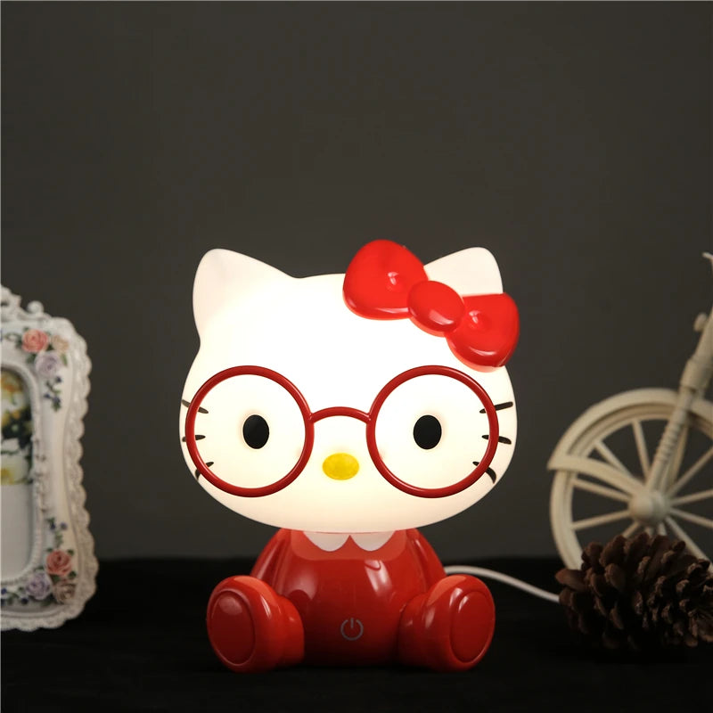 Lampe de chevet Enfant Chaton Lunettes