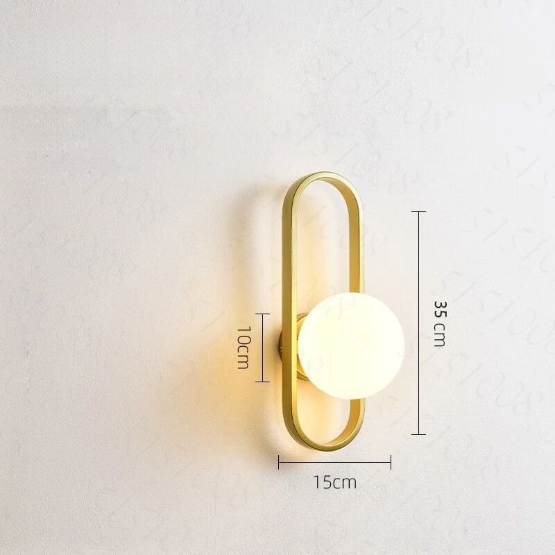 Lampe de chevet Murale Ovale et Globe Lumineux - Éclat Nocturne