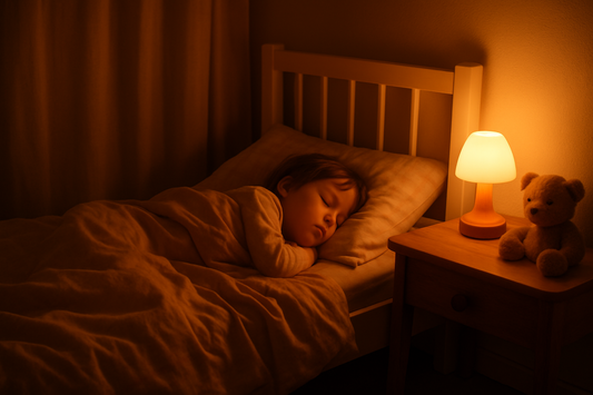 Lumière ambrée vs lumière bleue : impact sur la mélatonine et le sommeil de l'enfant