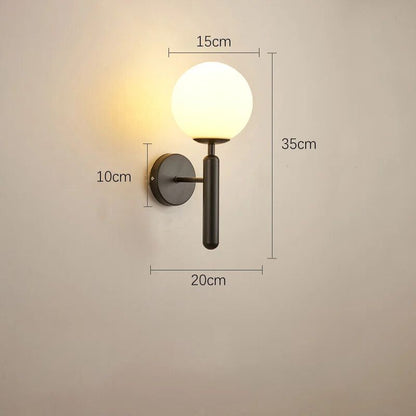 Lampe de chevet Murale Globe en Laiton Élégant