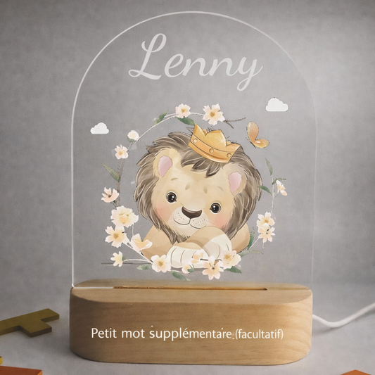 Veilleuse de naissance personnalisée - Lion