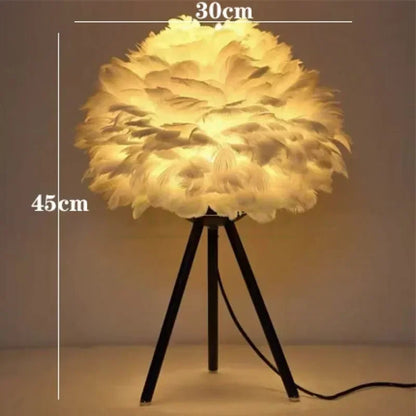 Lampe de chevet Originale Plumes Féeriques