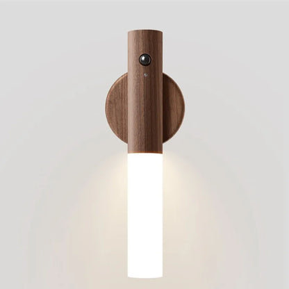 Lampe de chevet Murale Cylindre en Bois