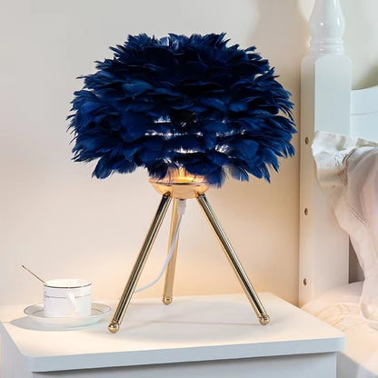 Lampe de chevet Originale Plumes Féeriques