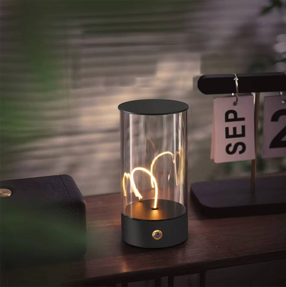 Lampe de chevet filament flexible magnétique