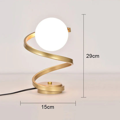 Lampe de chevet Originale Spirale Lumineuse