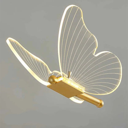 Lampe de chevet Originale Papillon Doré