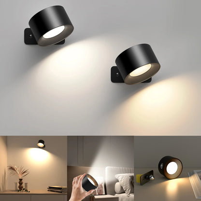 Duo Lampe de chevet Murale Rotative et Amovible - Éclat Nocturne