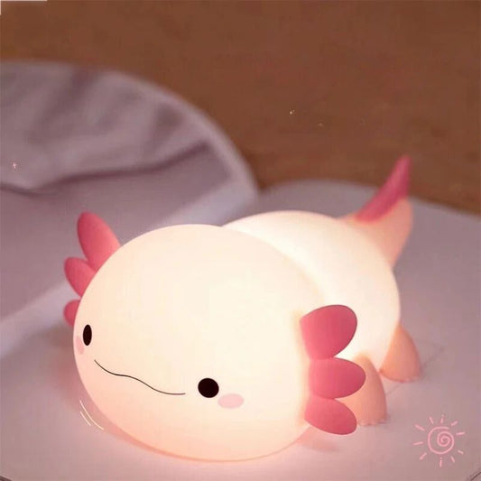 Lampe de chevet Enfant Axolotl Lumineux - Éclat Nocturne
