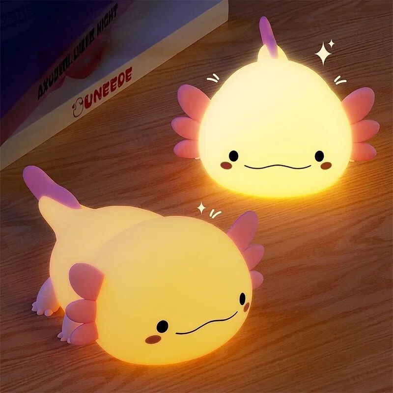 Lampe de chevet Enfant Axolotl Lumineux - Éclat Nocturne