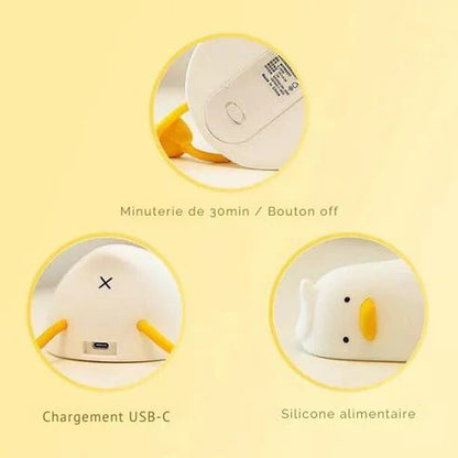 Lampe de chevet Enfant Canard Ludique - Éclat Nocturne
