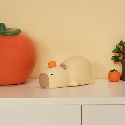 Lampe de chevet Enfant Capybara Endormi - Éclat Nocturne