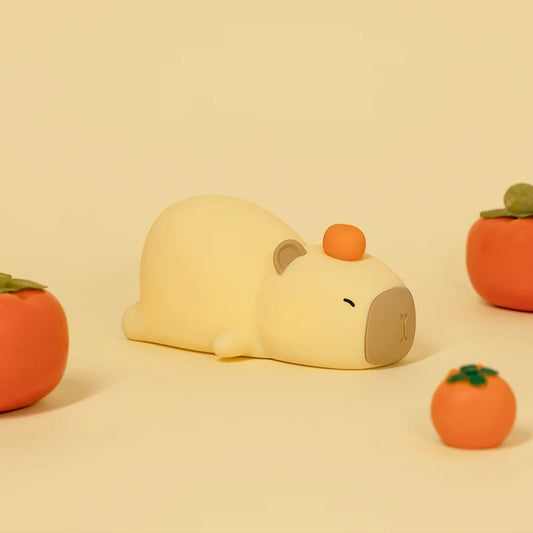 Lampe de chevet Enfant Capybara Endormi - Éclat Nocturne
