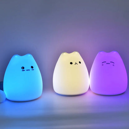 Lampe de chevet Enfant Chat Mignon - Éclat Nocturne