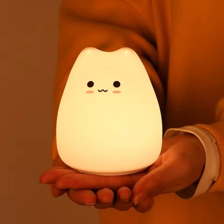 Lampe de chevet Enfant Chat Mignon - Éclat Nocturne