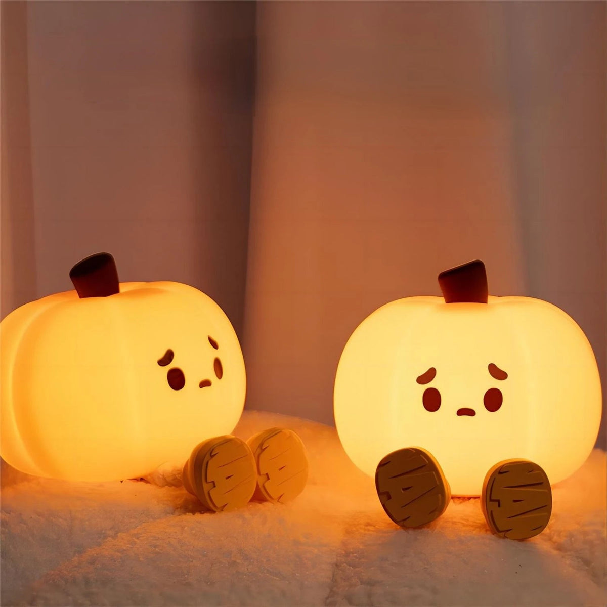 Lampe de chevet Enfant Citrouille Lumineuse - Éclat Nocturne