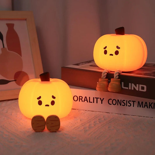 Lampe de chevet Enfant Citrouille Lumineuse - Éclat Nocturne