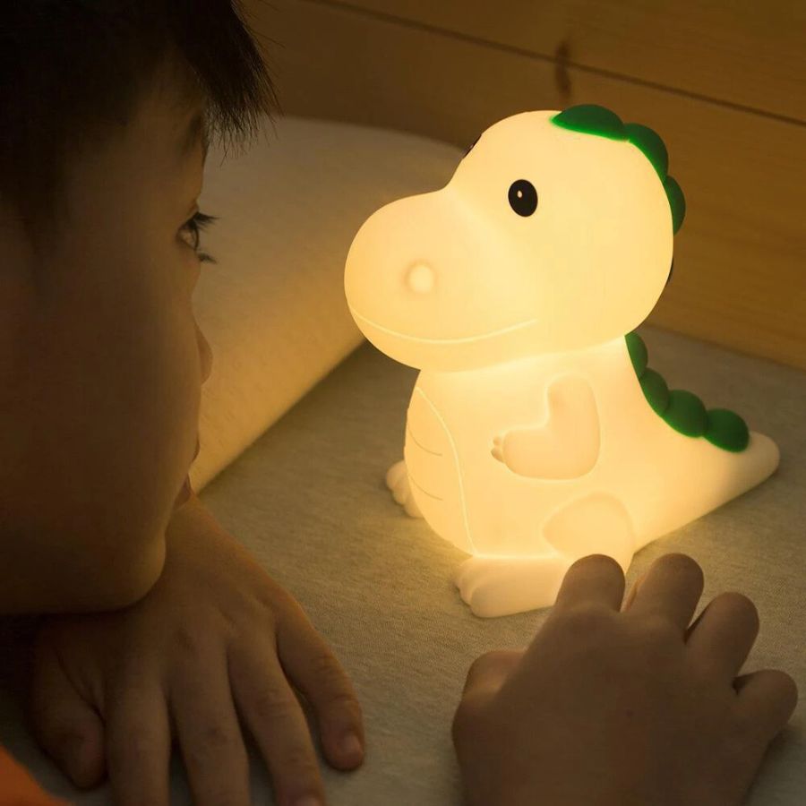 Lampe de chevet Enfant Dino Tendre - Éclat Nocturne