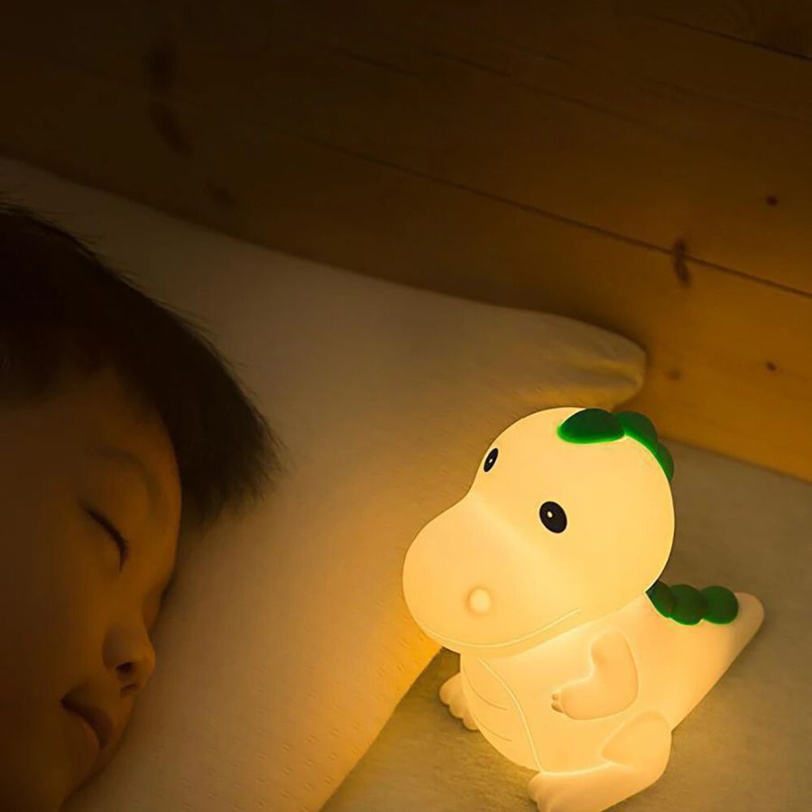 Lampe de chevet Enfant Dino Tendre - Éclat Nocturne