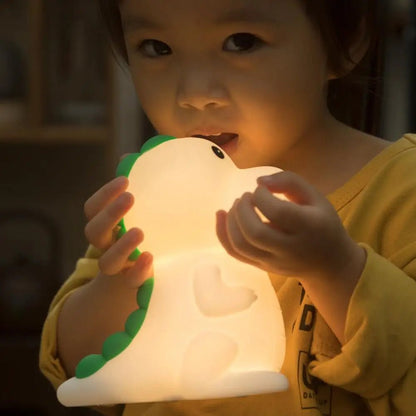 Lampe de chevet Enfant Dino Tendre - Éclat Nocturne