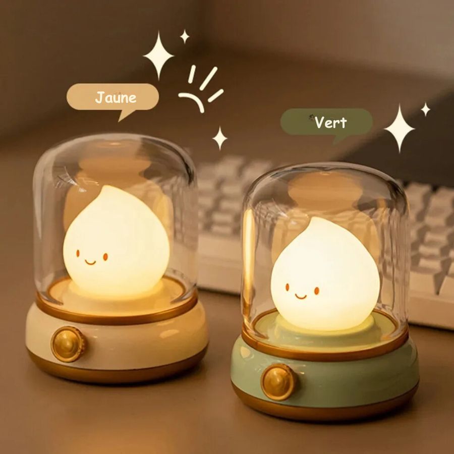 Lampe de chevet Enfant Flamme Lumineuse - Éclat Nocturne