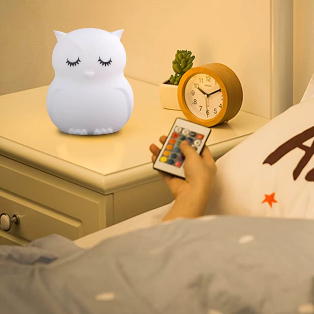 Lampe de chevet Enfant Hibou Lumineux - Éclat Nocturne