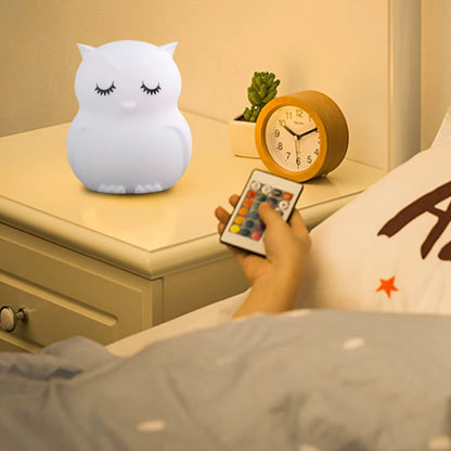 Lampe de chevet Enfant Hibou Lumineux - Éclat Nocturne