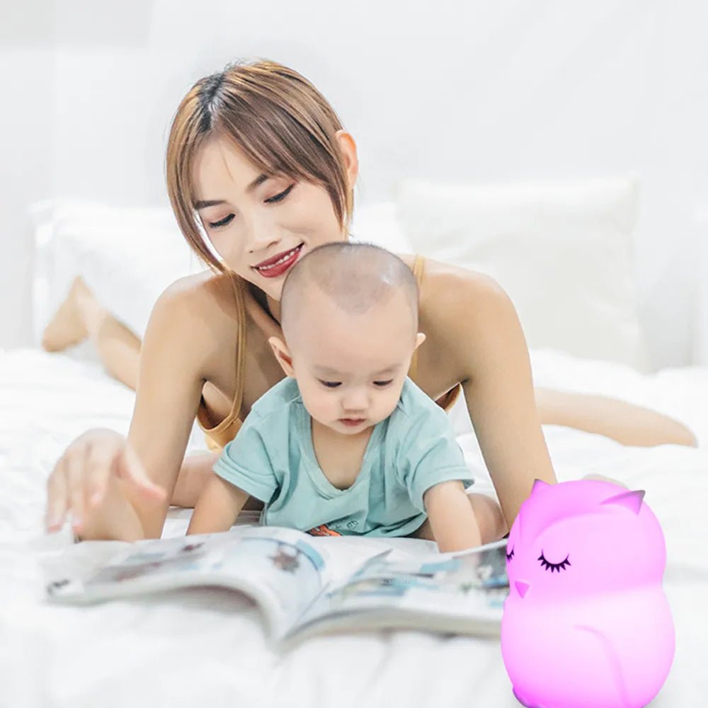Lampe de chevet Enfant Hibou Lumineux - Éclat Nocturne