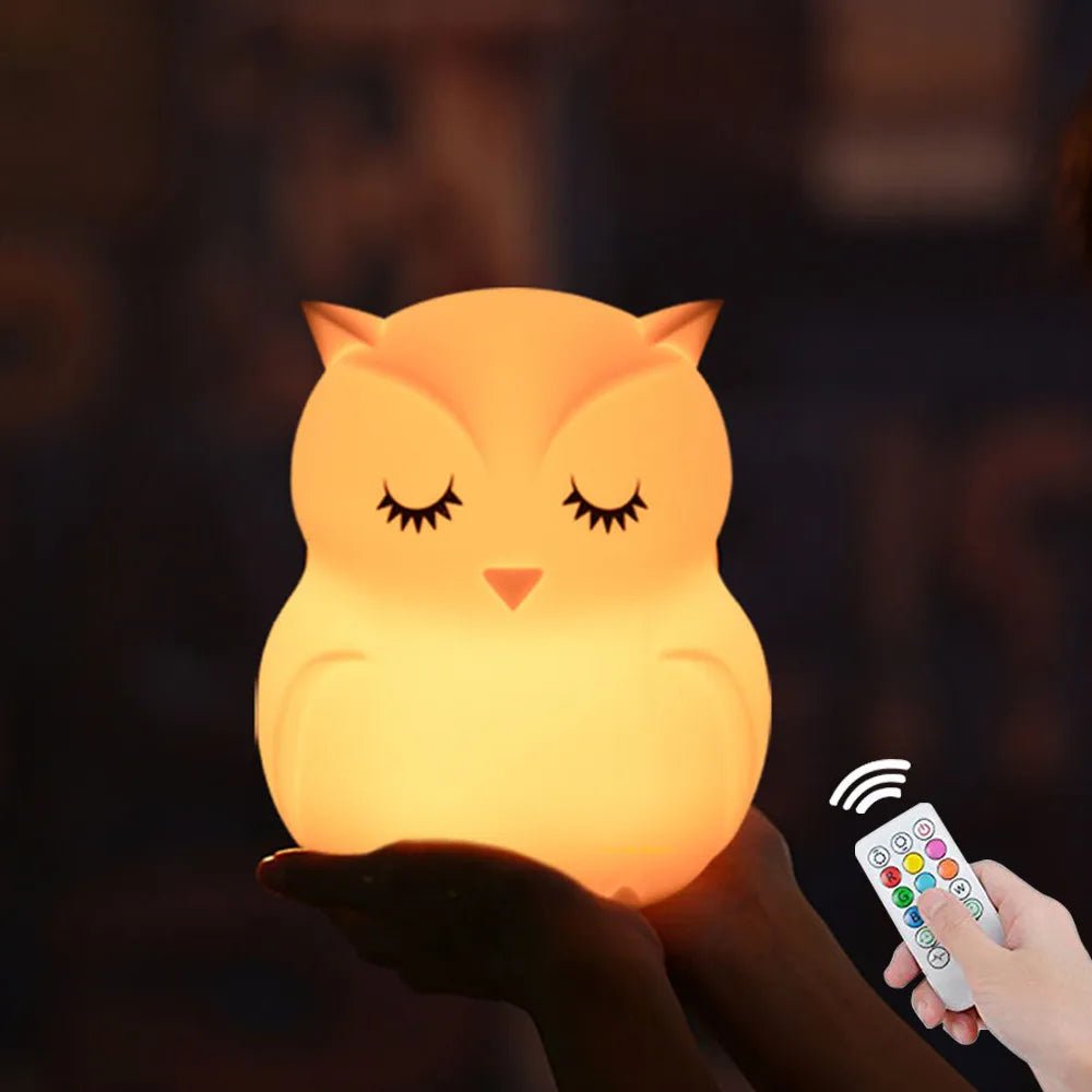Lampe de chevet Enfant Hibou Lumineux - Éclat Nocturne