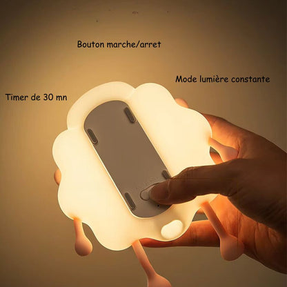 Lampe de chevet Enfant Mouton Endormi - Éclat Nocturne