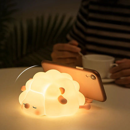 Lampe de chevet Enfant Mouton Endormi - Éclat Nocturne