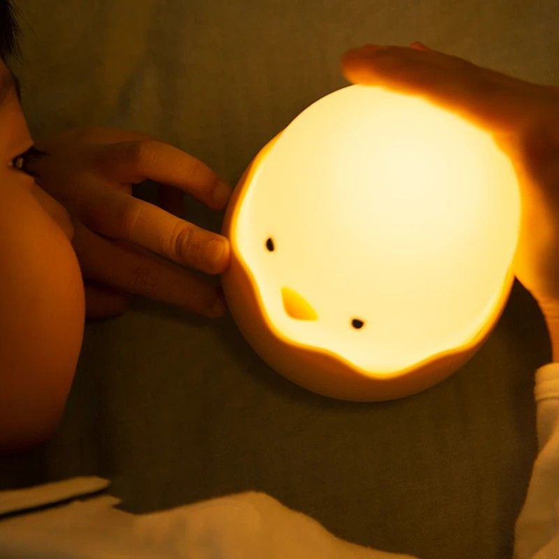Lampe de chevet Enfant Oeuf Poussin - Éclat Nocturne
