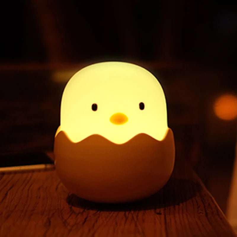 Lampe de chevet Enfant Oeuf Poussin - Éclat Nocturne