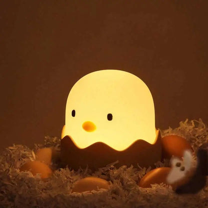 Lampe de chevet Enfant Oeuf Poussin - Éclat Nocturne