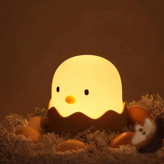 Lampe de chevet Enfant Oeuf Poussin - Éclat Nocturne