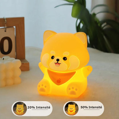 Lampe de chevet Enfant Panda Roux Lumineux - Éclat Nocturne
