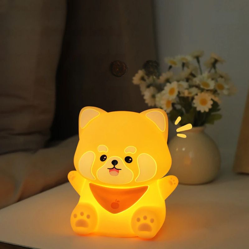 Lampe de chevet Enfant Panda Roux Lumineux - Éclat Nocturne