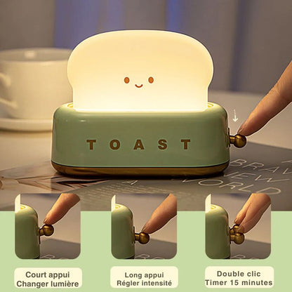 Lampe de chevet Enfant Toast Rigolo - Éclat Nocturne