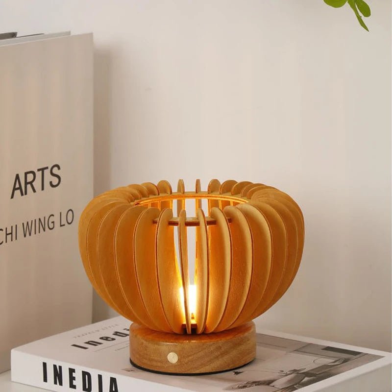 Lampe de chevet LED Bois Éclat Naturel - Éclat Nocturne