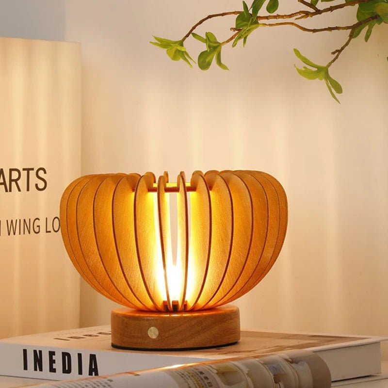 Lampe de chevet LED Bois Éclat Naturel - Éclat Nocturne